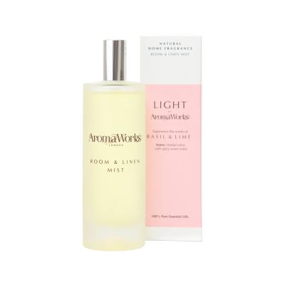 AromaWorks Light Room & Linen Mist Basil & Lime 100ml